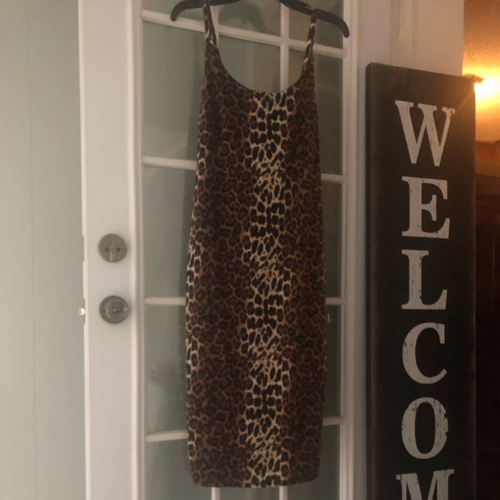 Fashion nova leopard body con dress